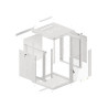 19" RACKOVÁ SKŘÍŇ 12U/600X600 (FLAT PACK) V2 ŠEDÁ