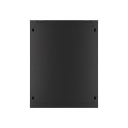 19" RACKOVÁ SKŘÍŇ PRO MONTÁŽ NA STĚNU 15U/600X450 (FLAT PACK) S PROSKLENÝMI DVEŘMI ČERNÁ  V2