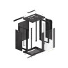 19" RACKOVÁ SKŘÍŇ PRO MONTÁŽ NA STĚNU 15U/600X450 (FLAT PACK) S PROSKLENÝMI DVEŘMI ČERNÁ  V2