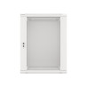 19" RACKOVÁ SKŘÍŇ PRO MONTÁŽ NA STĚNU 15U/600X450 (FLAT PACK) S PROSKLENÝMI DVEŘMI ŠEDÁ  V2