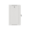 19" RACKOVÁ SKŘÍŇ PRO MONTÁŽ NA STĚNU 15U/600X450 (FLAT PACK) S PROSKLENÝMI DVEŘMI ŠEDÁ  V2