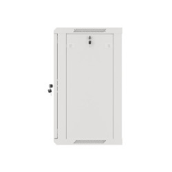 19" RACKOVÁ SKŘÍŇ PRO MONTÁŽ NA STĚNU 15U/600X450 (FLAT PACK) S PROSKLENÝMI DVEŘMI ŠEDÁ  V2