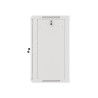 19" RACKOVÁ SKŘÍŇ PRO MONTÁŽ NA STĚNU 15U/600X450 (FLAT PACK) S PROSKLENÝMI DVEŘMI ŠEDÁ  V2