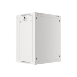 19" RACKOVÁ SKŘÍŇ PRO MONTÁŽ NA STĚNU 15U/600X450 (FLAT PACK) S PROSKLENÝMI DVEŘMI ŠEDÁ  V2