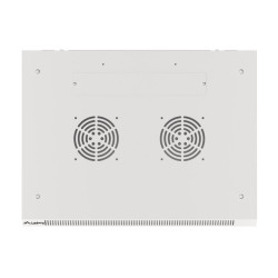 19" RACKOVÁ SKŘÍŇ PRO MONTÁŽ NA STĚNU 15U/600X450 (FLAT PACK) S PROSKLENÝMI DVEŘMI ŠEDÁ  V2
