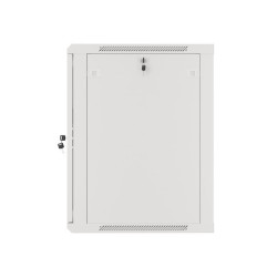 19" RACKOVÁ SKŘÍŇ PRO MONTÁŽ NA STĚNU 15U/600X600 (FLAT PACK) S PROSKLENÝMI DVEŘMI ŠEDÁ  V2