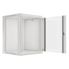19" RACKOVÁ SKŘÍŇ PRO MONTÁŽ NA STĚNU 15U/600X600 (FLAT PACK) S PROSKLENÝMI DVEŘMI ŠEDÁ  V2