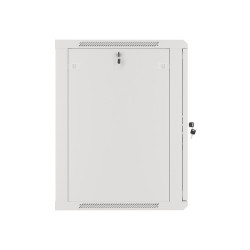 19" RACKOVÁ SKŘÍŇ PRO MONTÁŽ NA STĚNU 15U/600X600 (FLAT PACK) S PROSKLENÝMI DVEŘMI ŠEDÁ  V2