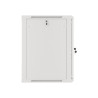 19" RACKOVÁ SKŘÍŇ PRO MONTÁŽ NA STĚNU 15U/600X600 (FLAT PACK) S PROSKLENÝMI DVEŘMI ŠEDÁ  V2