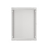 19" RACKOVÁ SKŘÍŇ PRO MONTÁŽ NA STĚNU 15U/600X600 (FLAT PACK) S PROSKLENÝMI DVEŘMI ŠEDÁ  V2