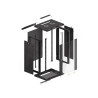 19" RACKOVÁ SKŘÍŇ PRO MONTÁŽ NA STĚNU 18U/600X450 (FLAT PACK) S PROSKLENÝMI DVEŘMI ČERNÁ  V2