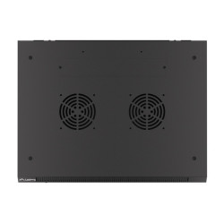 19" RACKOVÁ SKŘÍŇ PRO MONTÁŽ NA STĚNU 18U/600X450 (FLAT PACK) S PROSKLENÝMI DVEŘMI ČERNÁ  V2