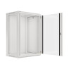 19" RACKOVÁ SKŘÍŇ PRO MONTÁŽ NA STĚNU 18U/600X450 (FLAT PACK) ŠEDÁ  V2