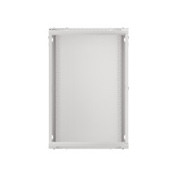 19" RACKOVÁ SKŘÍŇ PRO MONTÁŽ NA STĚNU 18U/600X450 (FLAT PACK) ŠEDÁ  V2