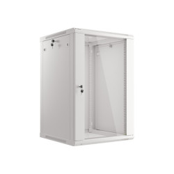 19" RACKOVÁ SKŘÍŇ PRO MONTÁŽ NA STĚNU 18U/600X600 (FLAT PACK) ŠEDÁ  V2