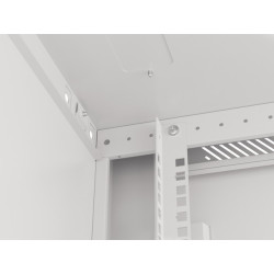 19" RACKOVÁ SKŘÍŇ PRO MONTÁŽ NA STĚNU 18U/600X600 (FLAT PACK) ŠEDÁ  V2