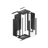 19" RACKOVÁ SKŘÍŇ PRO MONTÁŽ NA STĚNU 22U/600X450 (FLAT PACK) S PROSKLENÝMI DVEŘMI ČERNÁ  V2