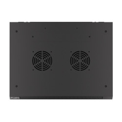 19" RACKOVÁ SKŘÍŇ PRO MONTÁŽ NA STĚNU 22U/600X450 (FLAT PACK) S PROSKLENÝMI DVEŘMI ČERNÁ  V2