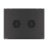 19" RACKOVÁ SKŘÍŇ PRO MONTÁŽ NA STĚNU 22U/600X450 (FLAT PACK) S PROSKLENÝMI DVEŘMI ČERNÁ  V2