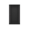 19" RACKOVÁ SKŘÍŇ PRO MONTÁŽ NA STĚNU 22U/600X450 (FLAT PACK) S PROSKLENÝMI DVEŘMI ČERNÁ  V2