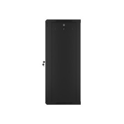 19" RACKOVÁ SKŘÍŇ PRO MONTÁŽ NA STĚNU 22U/600X450 (FLAT PACK) S PROSKLENÝMI DVEŘMI ČERNÁ  V2