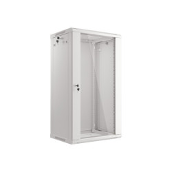 19" RACKOVÁ SKŘÍŇ PRO MONTÁŽ NA STĚNU 22U/600X450 (FLAT PACK) ŠEDÁ  V2