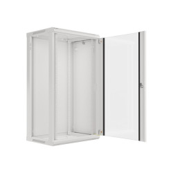 19" RACKOVÁ SKŘÍŇ PRO MONTÁŽ NA STĚNU 22U/600X450 (FLAT PACK) ŠEDÁ  V2