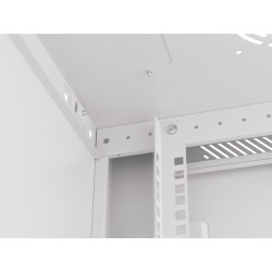 19" RACKOVÁ SKŘÍŇ PRO MONTÁŽ NA STĚNU 22U/600X450 (FLAT PACK) ŠEDÁ  V2
