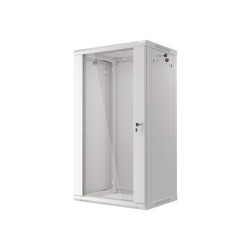 19" RACKOVÁ SKŘÍŇ PRO MONTÁŽ NA STĚNU 22U/600X450 (FLAT PACK) ŠEDÁ  V2