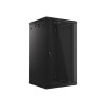 19" RACKOVÁ SKŘÍŇ PRO MONTÁŽ NA STĚNU 22U/600X600 (FLAT PACK) ČERNÁ  V2
