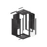 19" RACKOVÁ SKŘÍŇ PRO MONTÁŽ NA STĚNU 22U/600X600 (FLAT PACK) ČERNÁ  V2