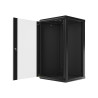19" RACKOVÁ SKŘÍŇ PRO MONTÁŽ NA STĚNU 22U/600X600 (FLAT PACK) ČERNÁ  V2