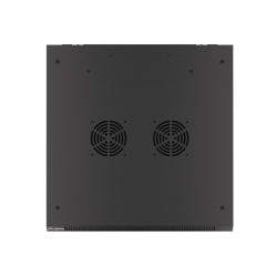 19" RACKOVÁ SKŘÍŇ PRO MONTÁŽ NA STĚNU 22U/600X600 (FLAT PACK) ČERNÁ  V2