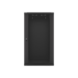 19" RACKOVÁ SKŘÍŇ PRO MONTÁŽ NA STĚNU 22U/600X600 (FLAT PACK) ČERNÁ  V2