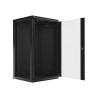19" RACKOVÁ SKŘÍŇ PRO MONTÁŽ NA STĚNU 22U/600X600 (FLAT PACK) ČERNÁ  V2
