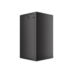 19" RACKOVÁ SKŘÍŇ PRO MONTÁŽ NA STĚNU 22U/600X600 (FLAT PACK) ČERNÁ  V2