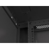 19" RACKOVÁ SKŘÍŇ PRO MONTÁŽ NA STĚNU 22U/600X600 (FLAT PACK) ČERNÁ  V2