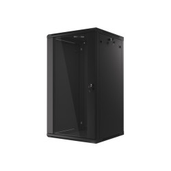 19" RACKOVÁ SKŘÍŇ PRO MONTÁŽ NA STĚNU 22U/600X600 (FLAT PACK) ČERNÁ  V2