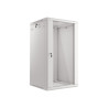 19" RACKOVÁ SKŘÍŇ PRO MONTÁŽ NA STĚNU 22U/600X600 (FLAT PACK) S PROSKLENÝMI DVEŘMI ŠEDÁ  V2
