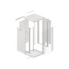 19" RACKOVÁ SKŘÍŇ PRO MONTÁŽ NA STĚNU 22U/600X600 (FLAT PACK) S PROSKLENÝMI DVEŘMI ŠEDÁ  V2