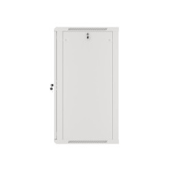 19" RACKOVÁ SKŘÍŇ PRO MONTÁŽ NA STĚNU 22U/600X600 (FLAT PACK) S PROSKLENÝMI DVEŘMI ŠEDÁ  V2