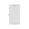 19" RACKOVÁ SKŘÍŇ PRO MONTÁŽ NA STĚNU 22U/600X600 (FLAT PACK) S PROSKLENÝMI DVEŘMI ŠEDÁ  V2