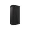 RACKOVÁ SKŘÍŇ 19" NÁSTĚNNÁ 27U/600X450 (FLAT PACK) S PROSKLENÝMI DVEŘMI ČERNÁ  V2