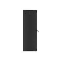 RACKOVÁ SKŘÍŇ 19" NÁSTĚNNÁ 27U/600X450 (FLAT PACK) S PROSKLENÝMI DVEŘMI ČERNÁ  V2