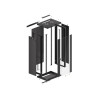 RACKOVÁ SKŘÍŇ 19" NÁSTĚNNÁ 27U/600X450 (FLAT PACK) S PROSKLENÝMI DVEŘMI ČERNÁ  V2