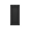 RACKOVÁ SKŘÍŇ 19" NÁSTĚNNÁ 27U/600X450 (FLAT PACK) S PROSKLENÝMI DVEŘMI ČERNÁ  V2
