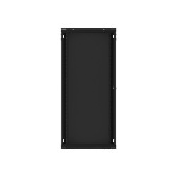RACKOVÁ SKŘÍŇ 19" NÁSTĚNNÁ 27U/600X450 (FLAT PACK) S PROSKLENÝMI DVEŘMI ČERNÁ  V2