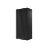 RACKOVÁ SKŘÍŇ 19" NÁSTĚNNÁ 27U/600X450 (FLAT PACK) S PROSKLENÝMI DVEŘMI ČERNÁ  V2