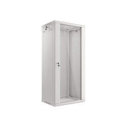 RACKOVÁ SKŘÍŇ 19" NÁSTĚNNÁ 27U/600X450 (FLAT PACK) ŠEDÁ  V2