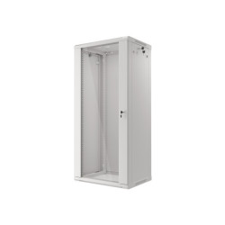 RACKOVÁ SKŘÍŇ 19" NÁSTĚNNÁ 27U/600X450 (FLAT PACK) ŠEDÁ  V2